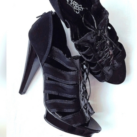 Carlos by Carlos Santana Shoes - Carlos by Carlos Santana Platform Shoes w Peep Toe D'Orsay Heels Womens 8M Black